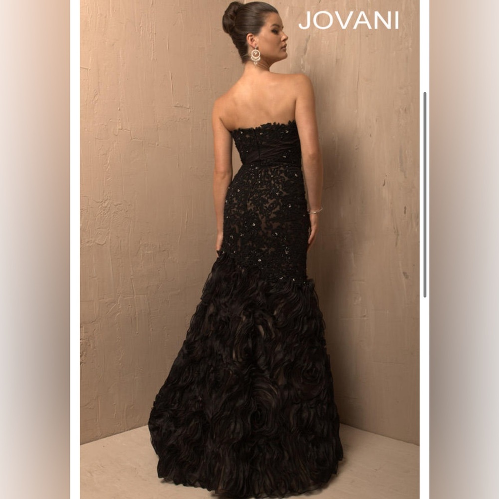 Jovani 4016 Castle Couture Black Prom Dresss - Picture 2 of 12
